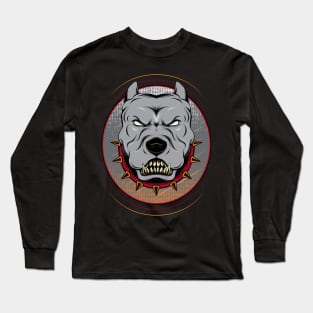 Pit bull head mascot Long Sleeve T-Shirt